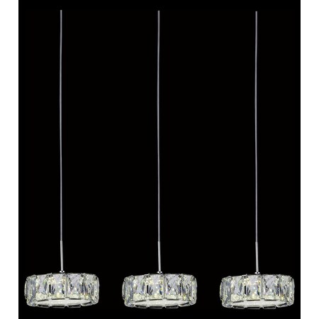 Cwi Lighting Led Multi Light Pendant With Chrome Finish 5626P26ST-RC